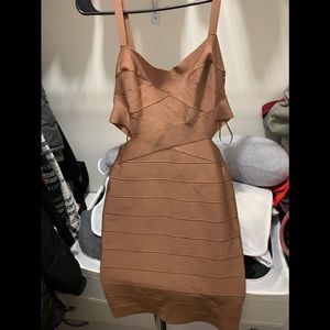 Brown bandage dress